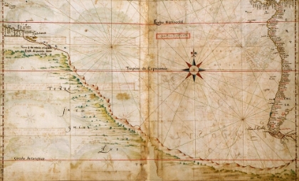 Picture of PORTUGUESE MAP OF THE SOUTH PACIFIC 1630