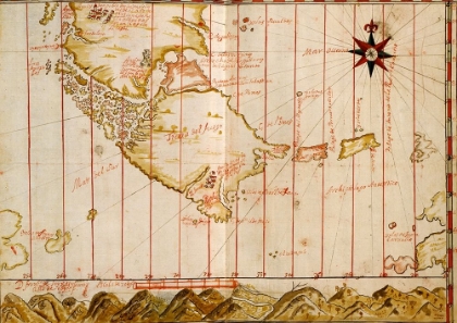 Picture of PORTUGUESE MAP OF THE STRAITS OF MEGELLAN 1630