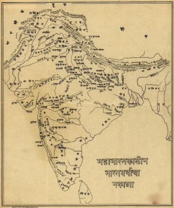 Picture of MAP OF INDIA HINDUISM 
