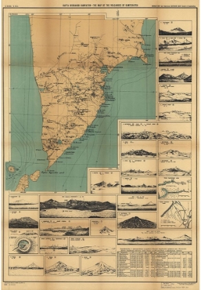 Picture of MAP OF THE VOLCANOES IN KAMCHATKA II