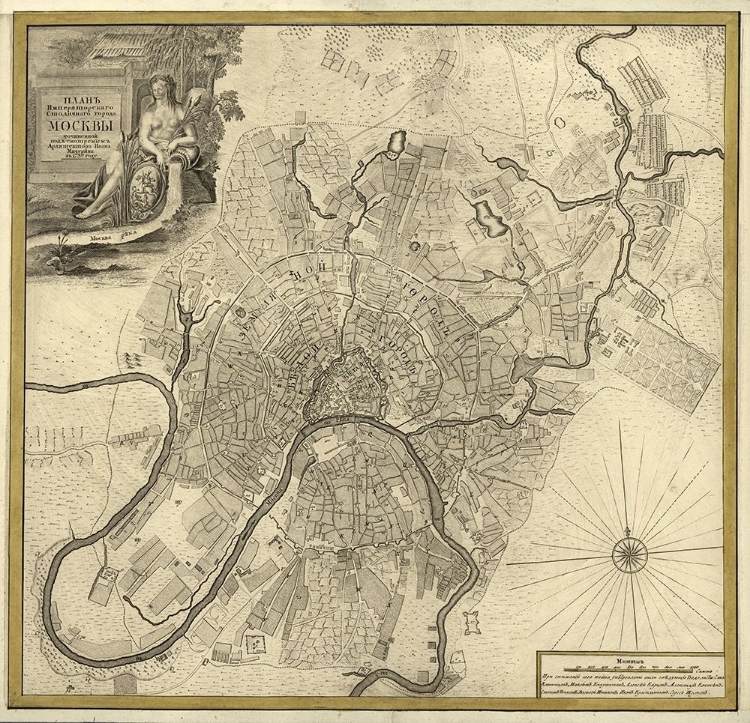 Picture of CITY PLAN MOSCOW RUSSIA 1745