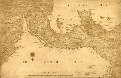 Picture of ISTHMUS OF PANAMA FROM CARTAGENA TO NICARAGUA SHOWING BOTH COASTS 1750