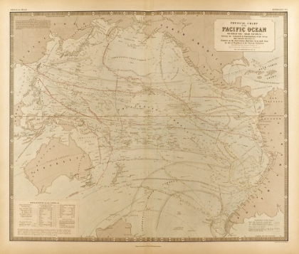 Picture of PHYSICAL CHART OF THE PACIFIC OCEAN