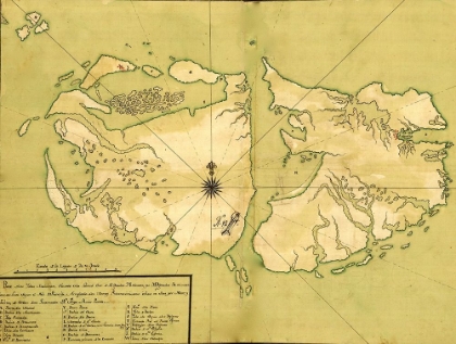 Picture of FALKLAND ISLANDS MALVINAS 1700 SOUTH AMERICA