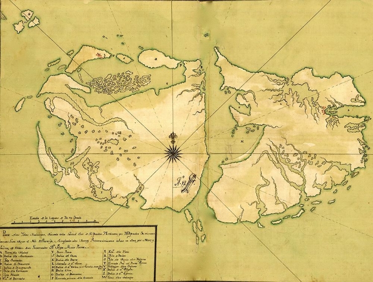 Picture of FALKLAND ISLANDS MALVINAS 1700 SOUTH AMERICA