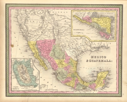 Picture of MEXICO AND GUATAMALA 1849