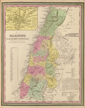 Picture of PALESTINE AND ADJACENT COUNTRIES 1849