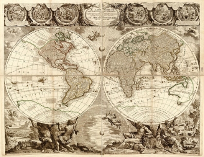 Picture of GLOBE IN 1708 WORLD