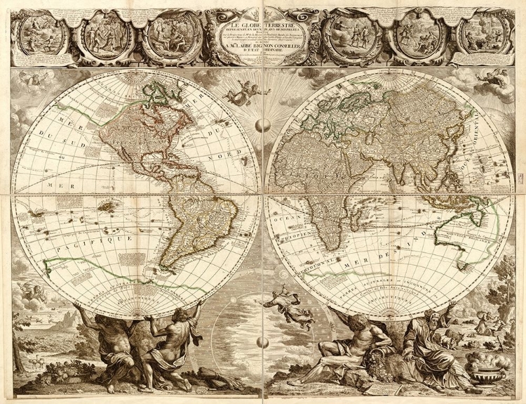 Picture of GLOBE IN 1708 WORLD