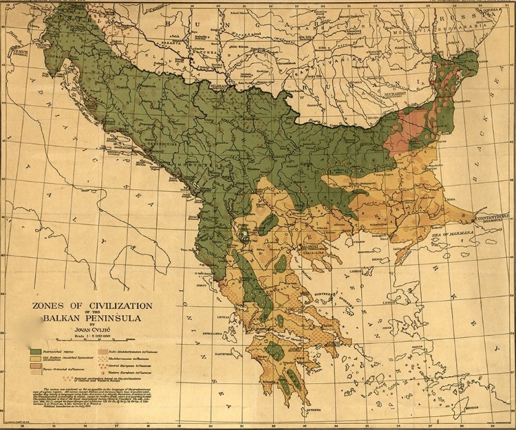 Picture of BALKAN ZONES OF CIVILIZATION 1918