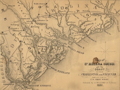 Picture of ST HELENA SOUND AND THE COAST BETWEEN CHARLESTON AND SAVANNAH 1861