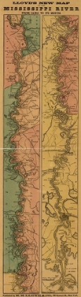 Picture of MISSISSIPPI RIVER FROM CAIRO TO ITS MOUTH 1863 