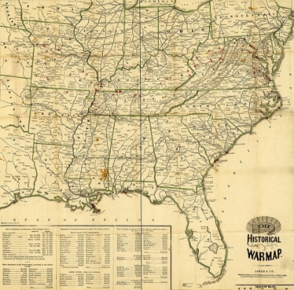 Picture of HISTORICAL WAR MAP 1862