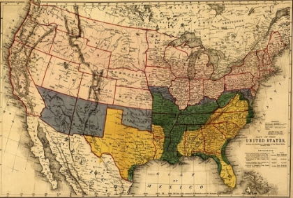 Picture of US TERRITORY IN POSSESSION OF THE FEDERAL UNION JANUARY 1864 