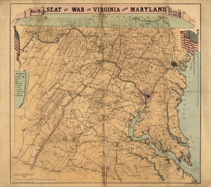 Picture of SEAT OF WAR VIRGINIA AND MARYLAND 1863