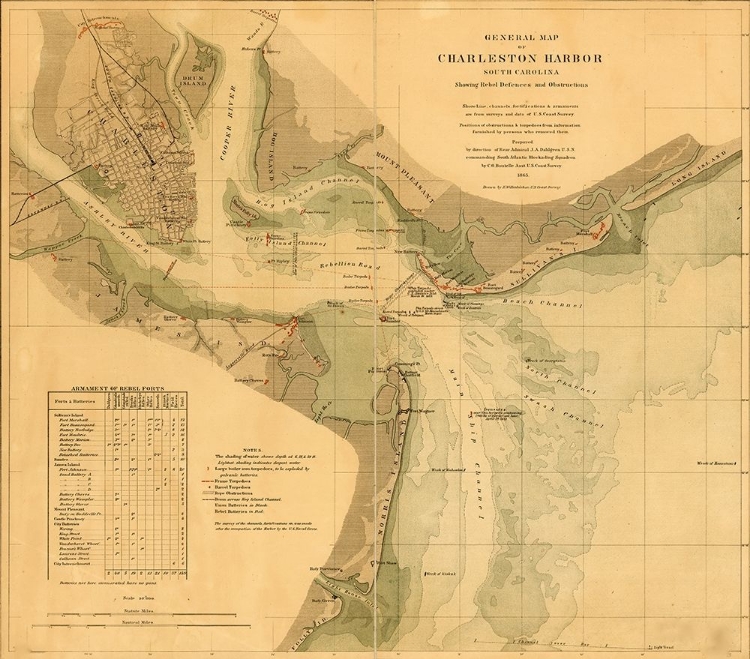 Picture of CHARLESTON HARBOR 1865