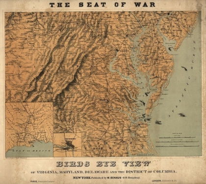 Picture of BIRDS EYE VIEW OF THE SEAT OF WAR 1861