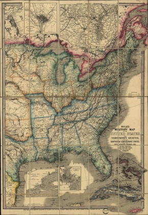 Picture of MILITARY MAP OF THE UNITED STATES 1861