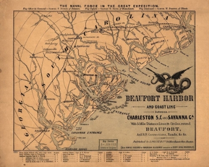 Picture of NAVAL FORCE IN THE GREAT EXPEDITION BEAUFORT HARBOR 1861