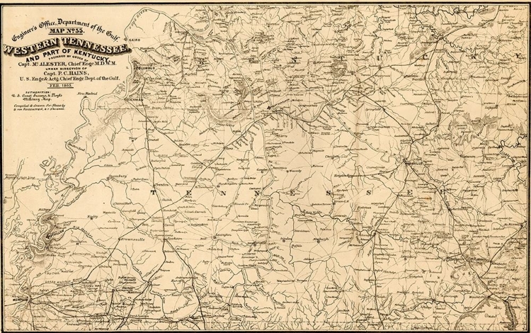 Picture of WESTERN TENNESSEE AND PART OF KENTUCKY 1865