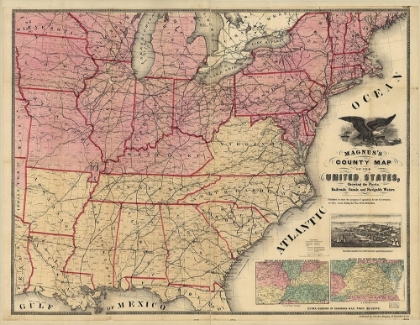 Picture of USA FORTS RAILROADS CANALS AND NAVIGABLE WATERS 1862