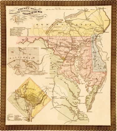 Picture of POCKET MAP OF THE PROBABLE THEATRE OF WAR 1861