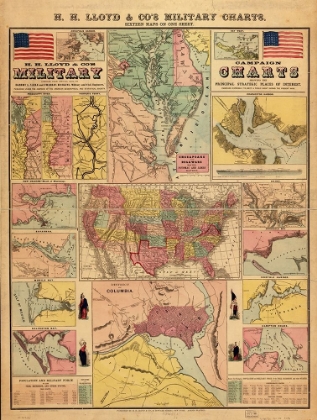 Picture of CAMPAIGN MILITARY CHARTS SHOWING THE PRINCIPAL STRATEGIC PLACES 1861
