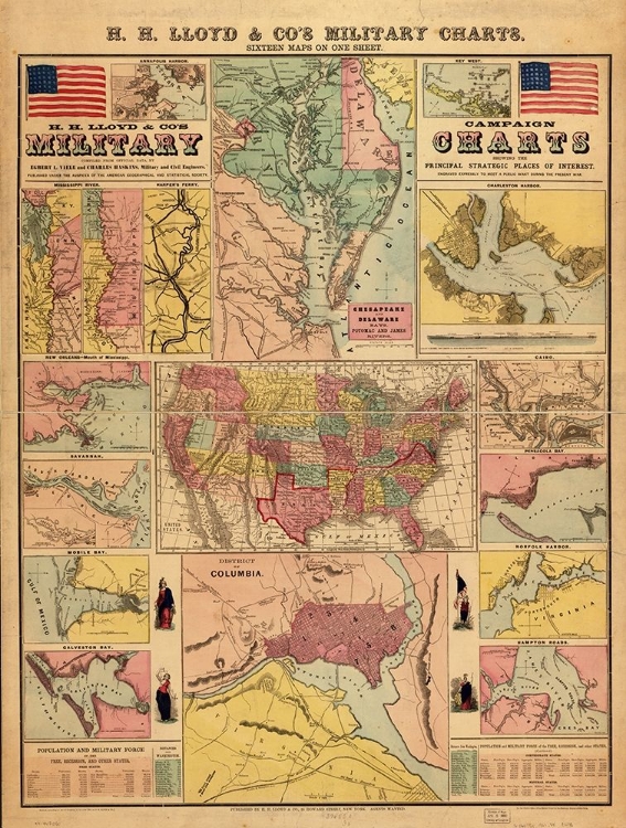 Picture of CAMPAIGN MILITARY CHARTS SHOWING THE PRINCIPAL STRATEGIC PLACES 1861