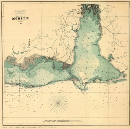 Picture of APPROACHES TO MOBILE ALABAMA 1864