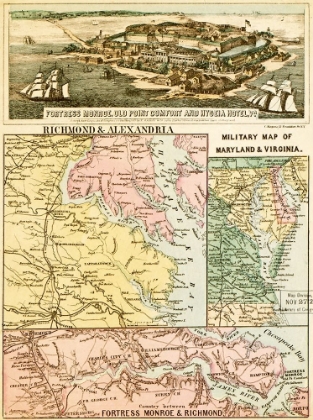 Picture of PICTORIALLY ENHANCED MAP WITH HOTEL 1861