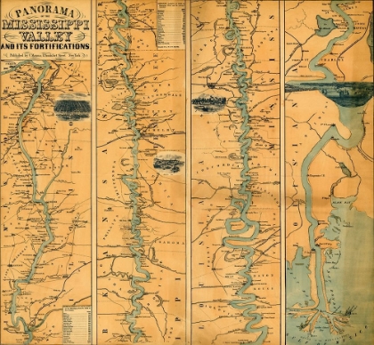 Picture of PANORAMA OF THE MISSISSIPPI VALLEY : AND ITS FORTIFICATIONS 1863