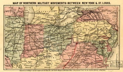 Picture of RAILROADS BETWEEN NEW YORK AND ST LUIS USED BY NORTHERN TROOPS