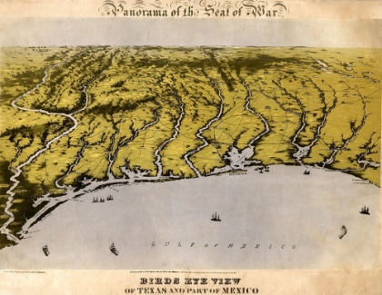 Picture of PANORAMA OF THE SEAT OF WAR: TEXAS AND PART OF MEXICO 1861