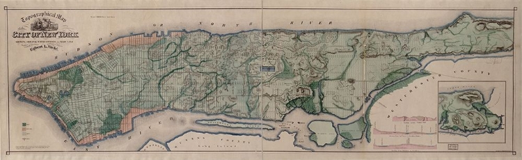 Picture of MANHATTAN ISLAND 1865