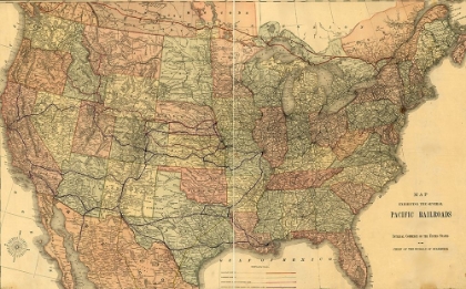 Picture of PACIFIC RAILROADS OF THE UNITED STATES 1883
