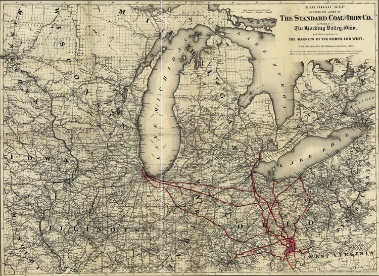 Picture of STANDARD COAL AND IRON OF HOCKING VALLEY OHIO 1881