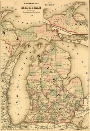 Picture of RAILROADS OF MICHIGAN 1874