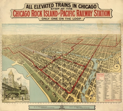Picture of CHICAGO ROCK ISLAND AND PACIFIC RAILWAY STATION 1897