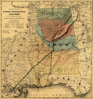 Picture of ALABAMA AND TENNESSEE RIVER RAIL ROAD 1867