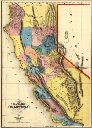 Picture of CALIFORNIA GOLD FIELDS 1851