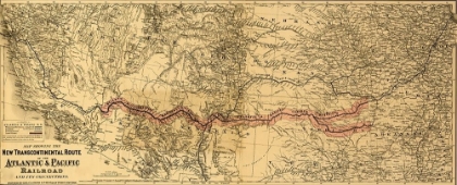Picture of TRANSCONTINENTAL ROUTE OF THE ATLANTIC AND PACIFIC RAILROAD AND ITS CONNECTIONS 