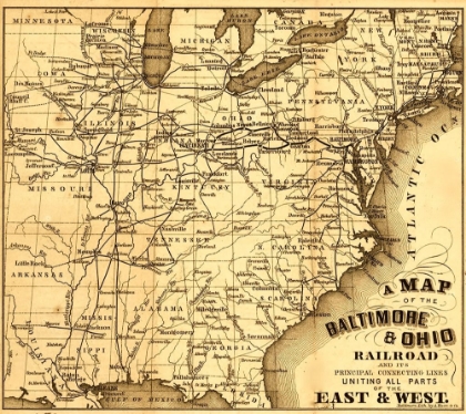 Picture of BALTIMORE AND OHIO RAILROAD 1860