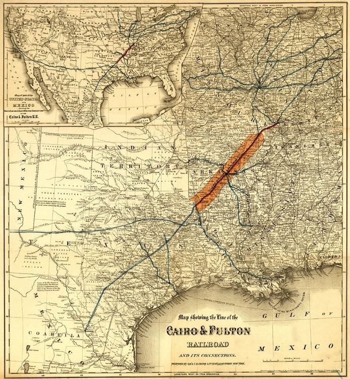 Picture of CAIRO AND FULTON RAILROAD 1871