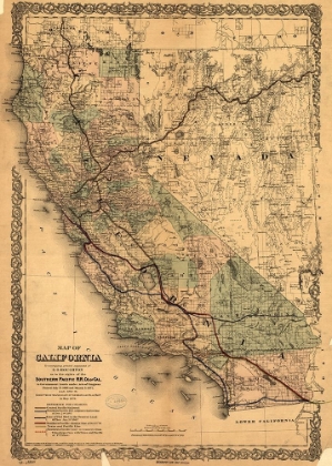 Picture of CALIFORNIA SOUTHERN PACIFIC 1876
