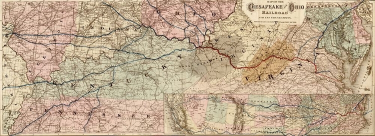Picture of CHESAPEAKE AND OHIO RAILROAD 1873