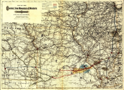 Picture of CHESTER IRON MOUNTAIN AND WESTERN RAILROAD 1881