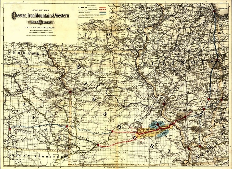 Picture of CHESTER IRON MOUNTAIN AND WESTERN RAILROAD 1881