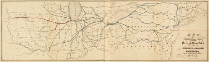 Picture of CHICAGO AND ROCK ISLAND PEORIA AND BUREAU VALLEY AND MISSISSIPPI AND MISSOURI RAILROADS 1852