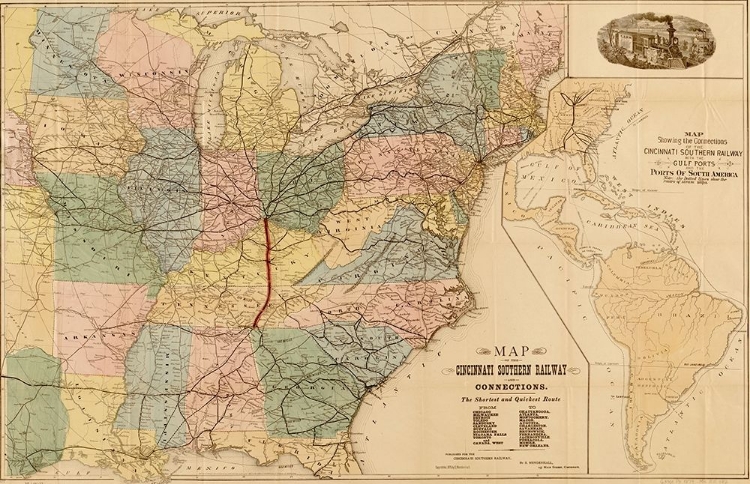 Picture of CINCINNATI SOUTHERN RAILWAY 1879