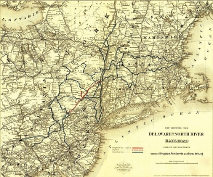 Picture of DELAWARE AND NORTH RIVER RAILROAD 1890